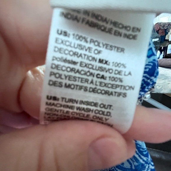 Chicos Mixed Print Rhinestone Top - Picture 5 of 8